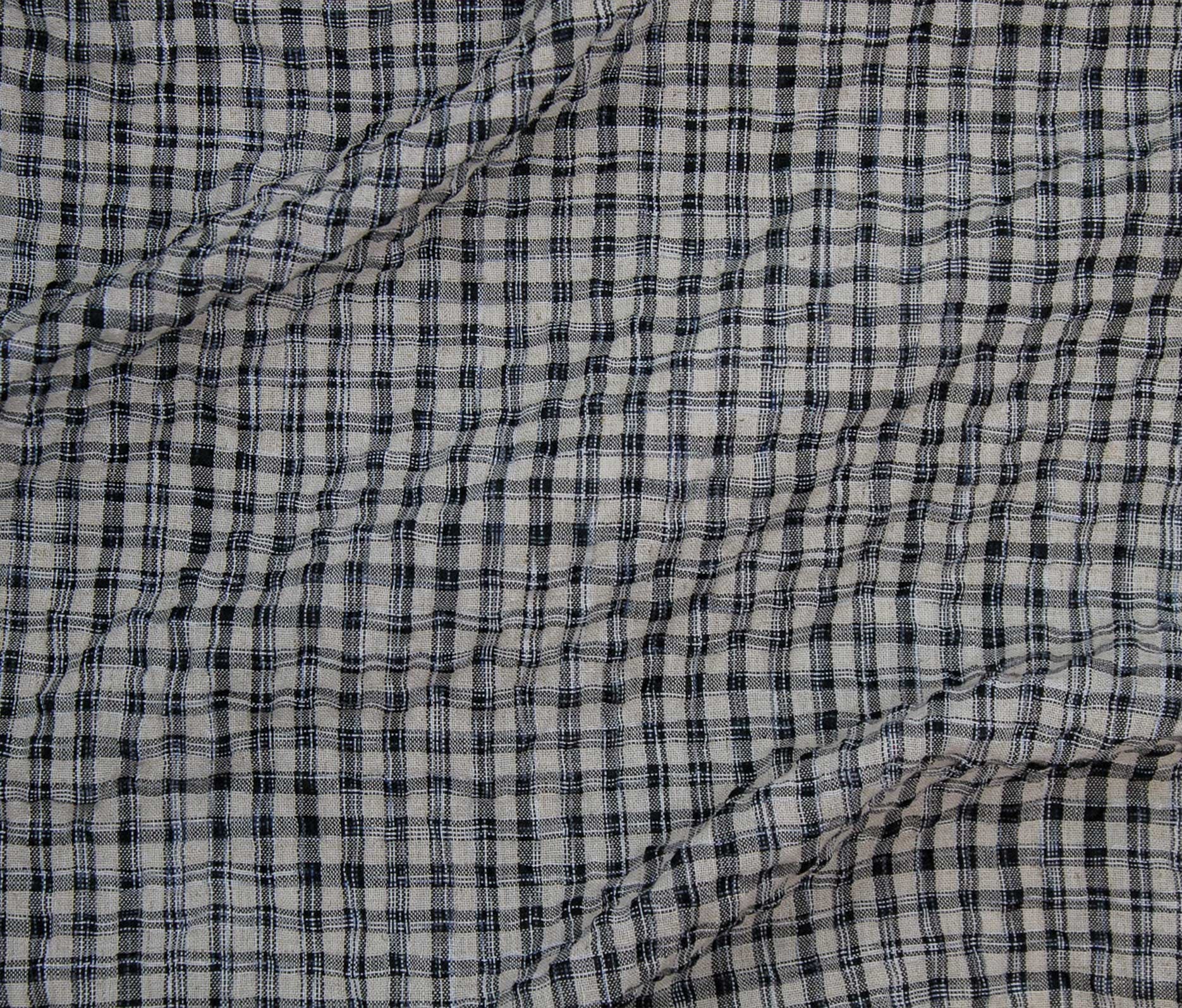 Painter's Plaid Seersucker - Black