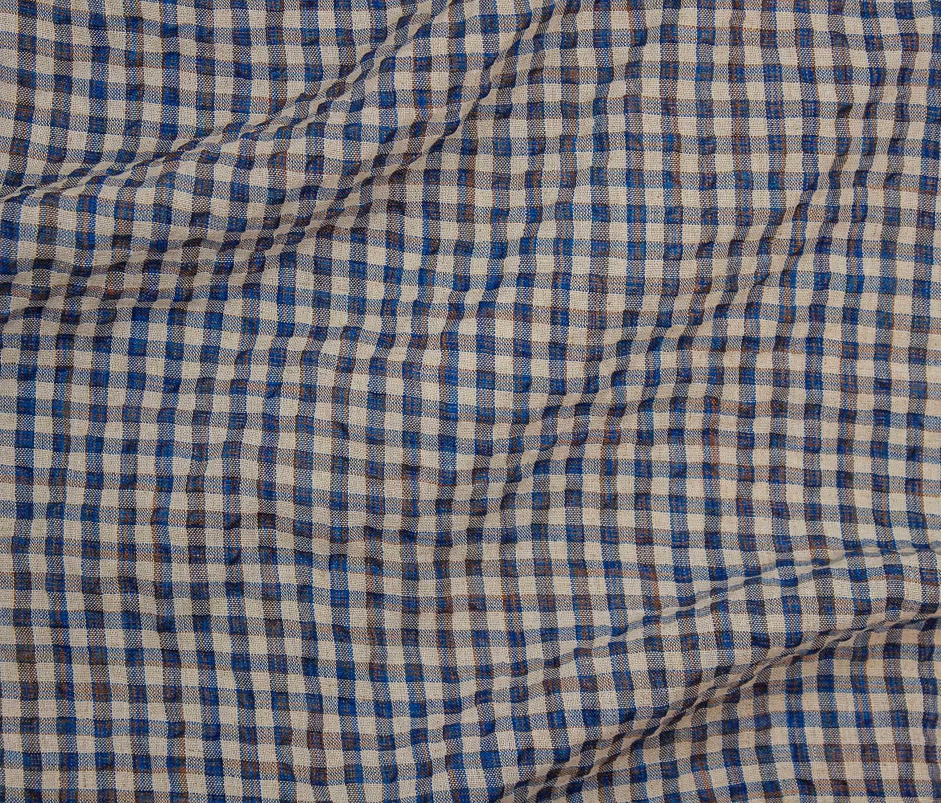 Painter's Plaid Seersucker - Blue Sky