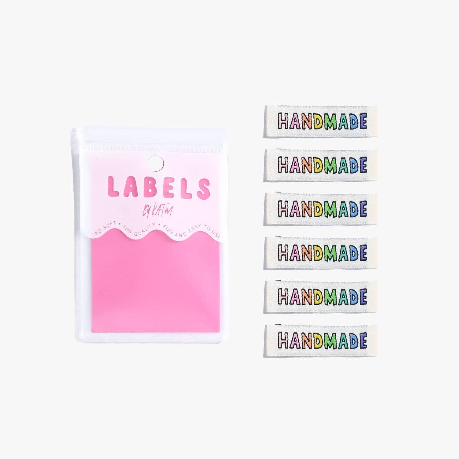 Handmade Rainbow Woven Labels