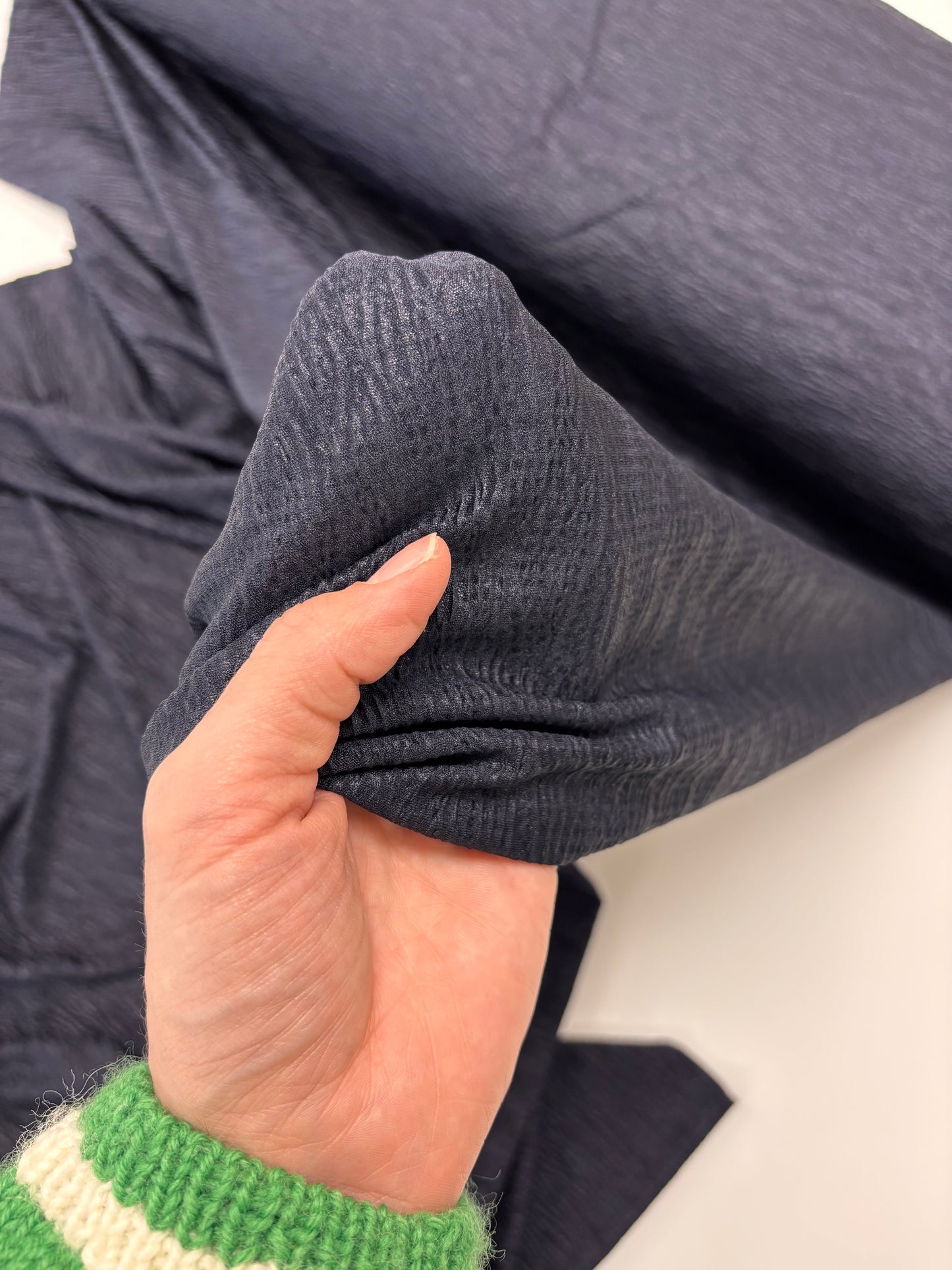 Deadstock Navy Plissé