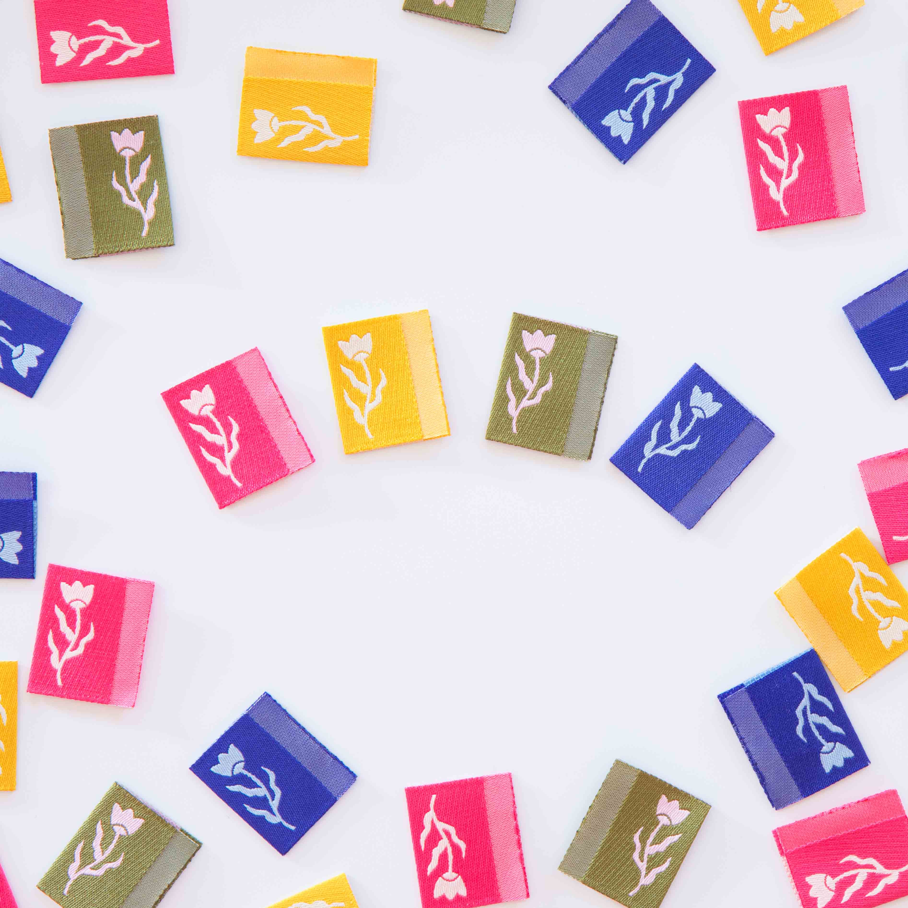 Open Side Label Tiny Floral Side Woven Labels Multipack – Open Studio Sewing