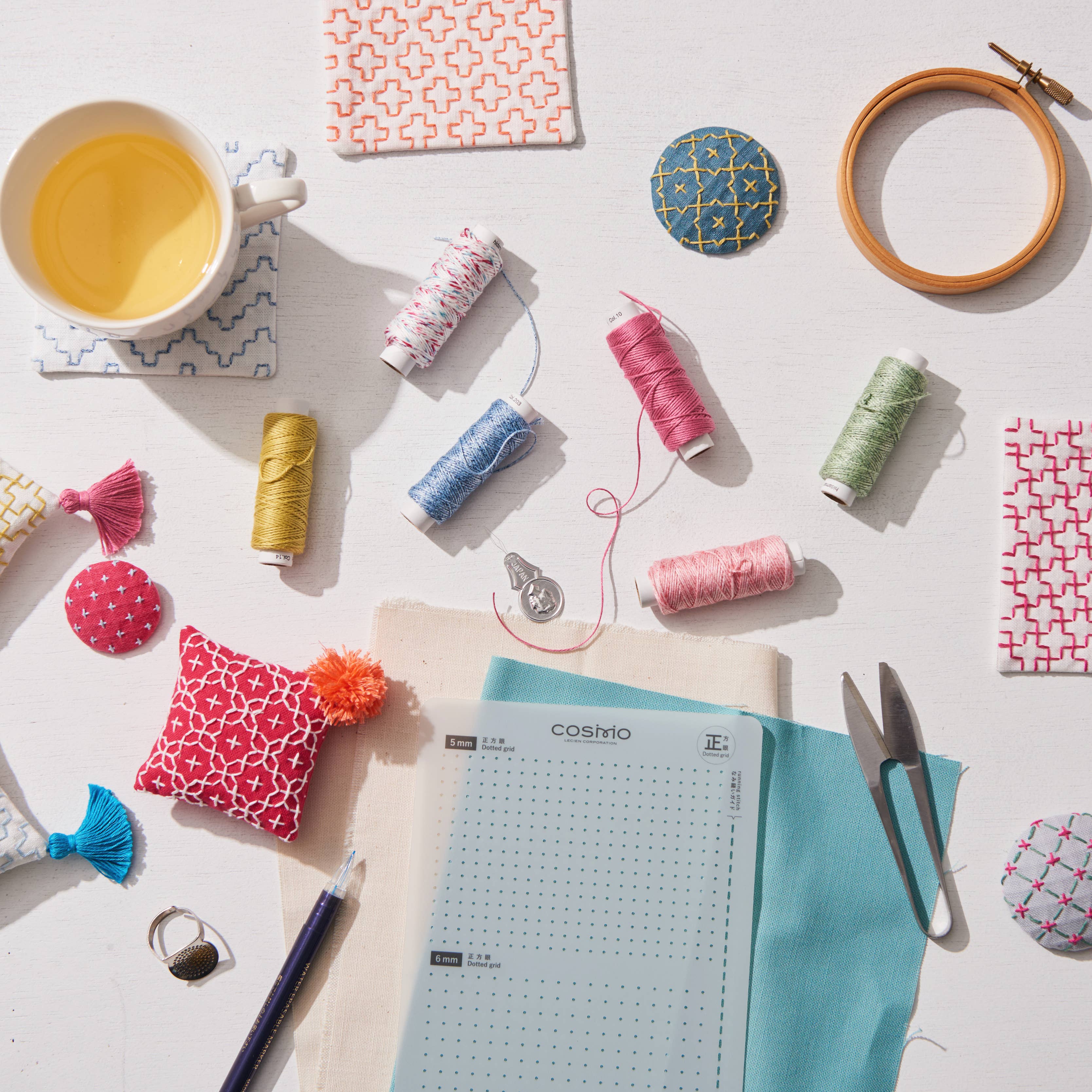 Reusable Sashiko Stitching Grid Template (Multiple Sizes)