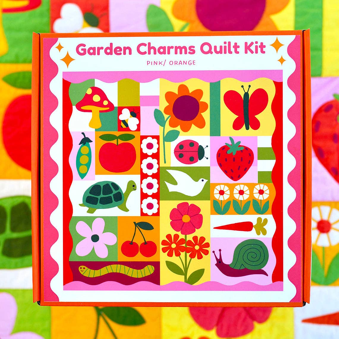 Beginner Quilt Kit - Garden Charms Quilt Kit - Pink