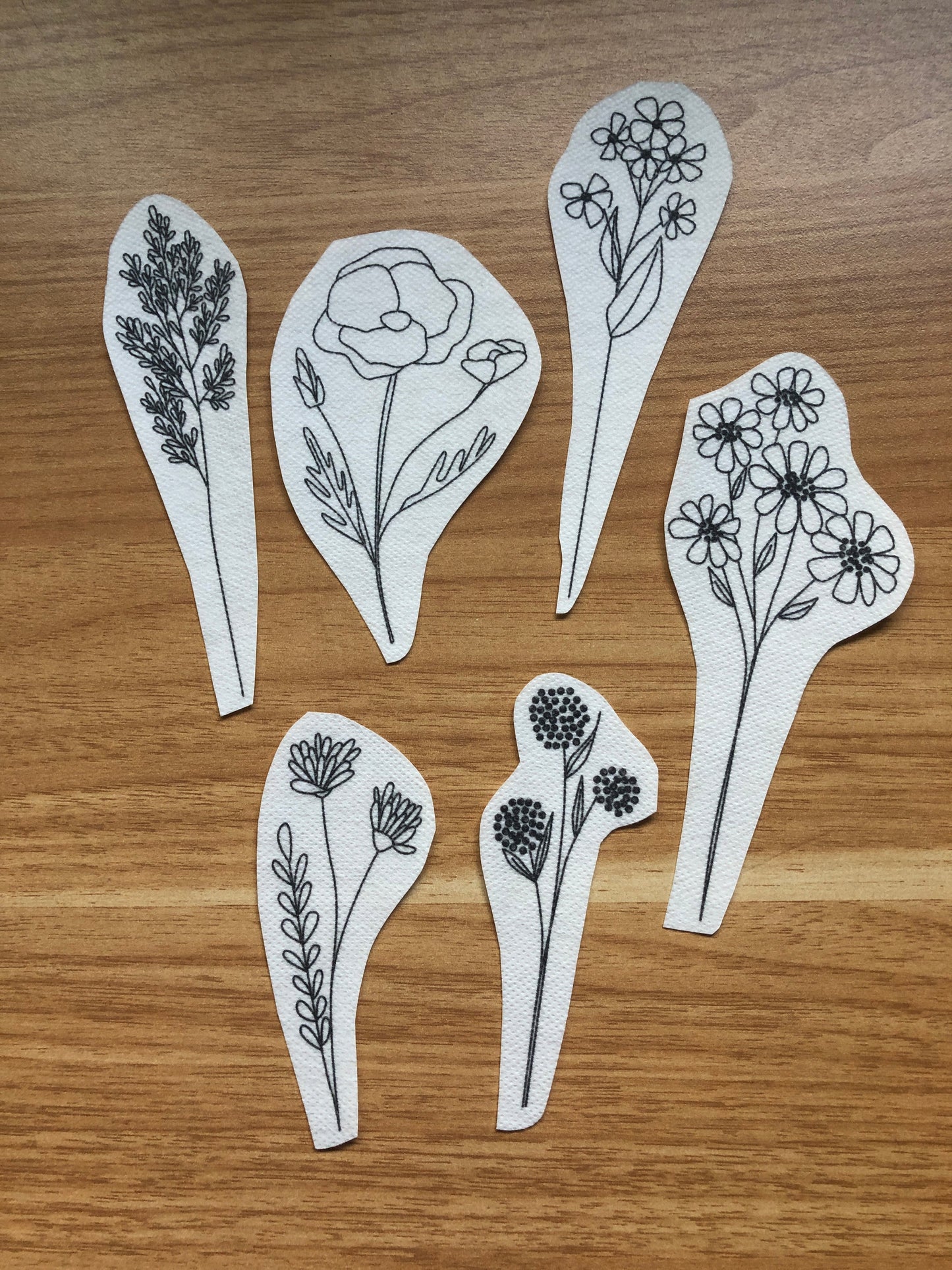 Stick and Stitch Embroidery Patterns - Wildflower Stems