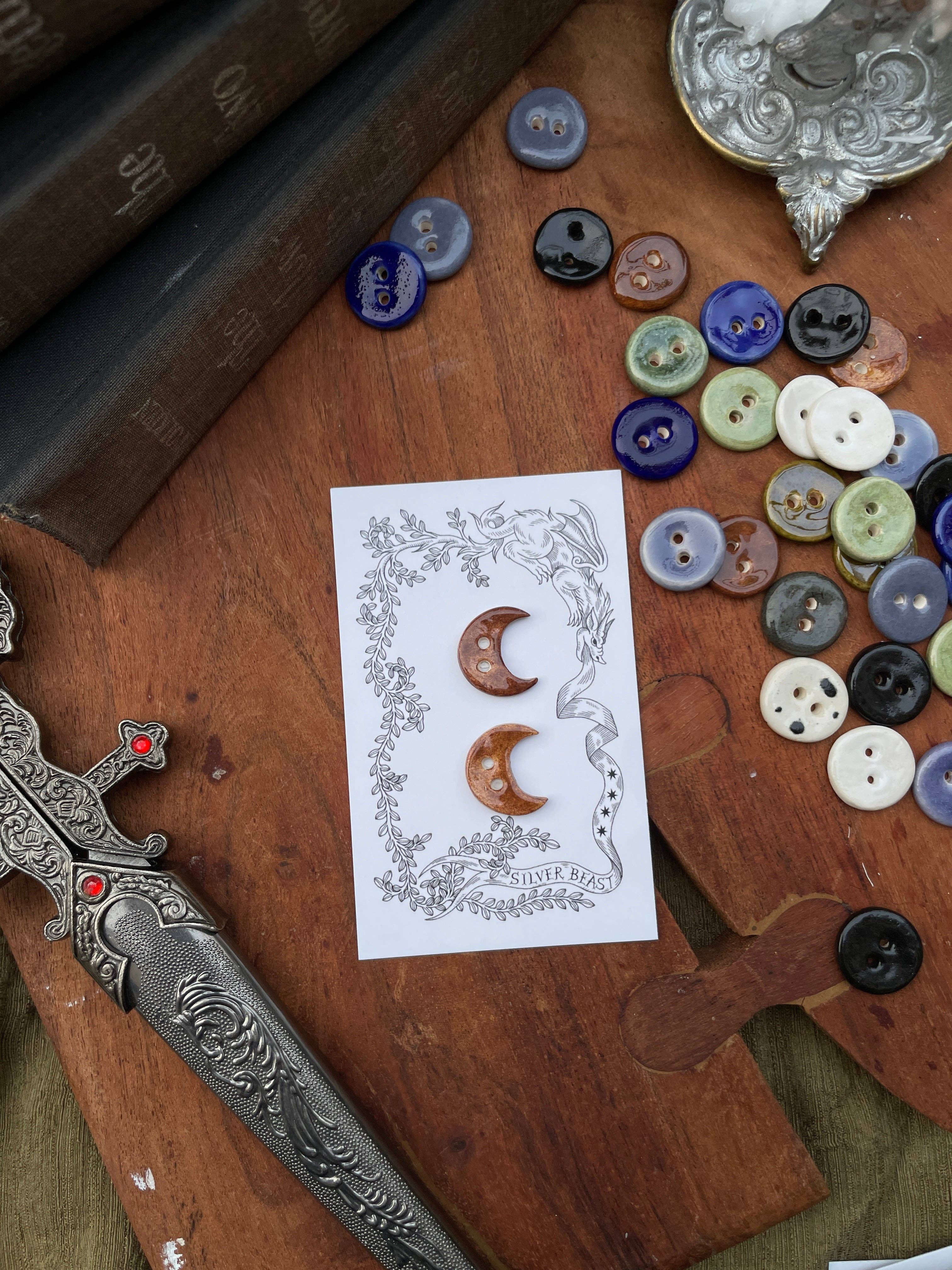 18mm Moon Buttons (set of 2)