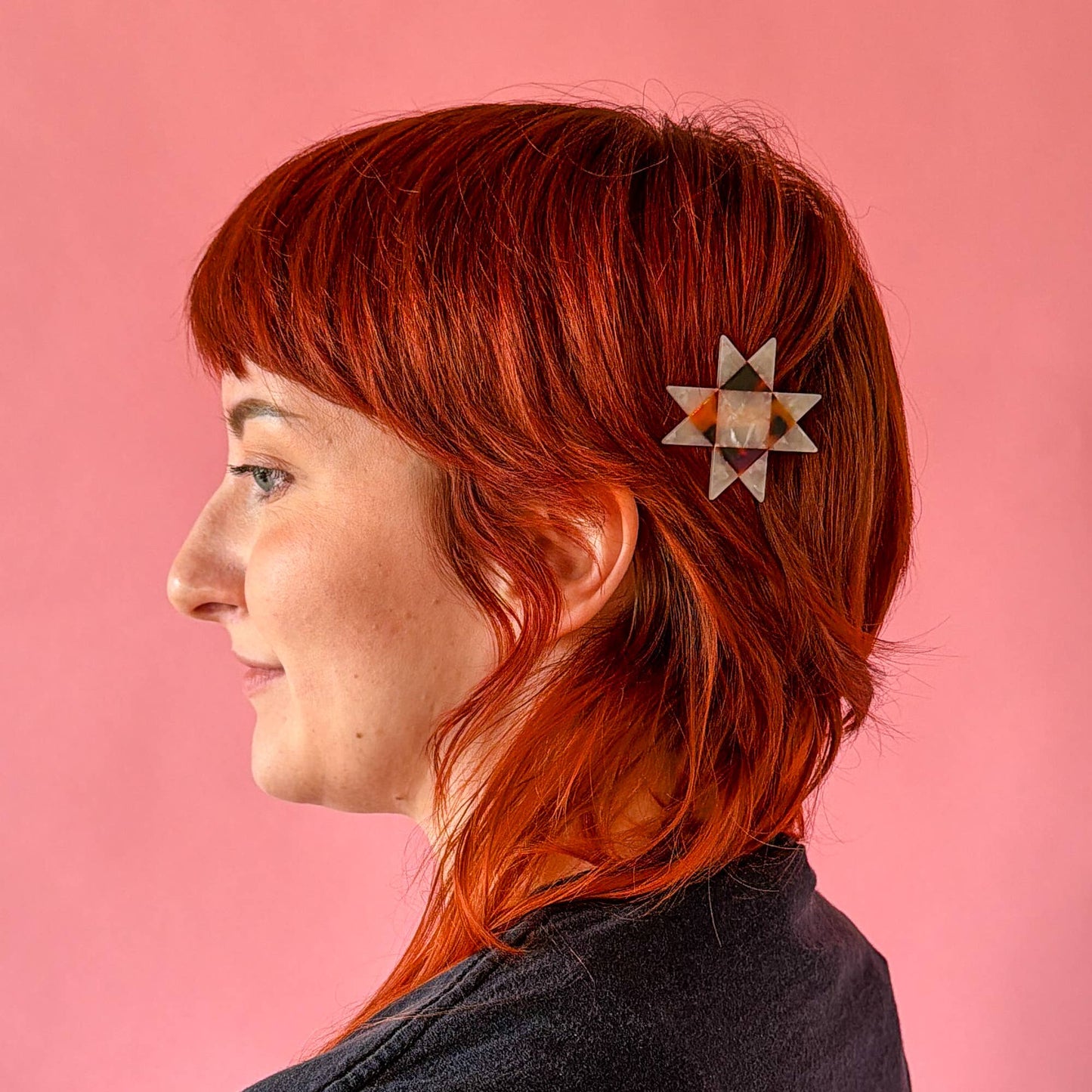 Sawtooth Star Hair Clip - Quilt Hair Accessories
