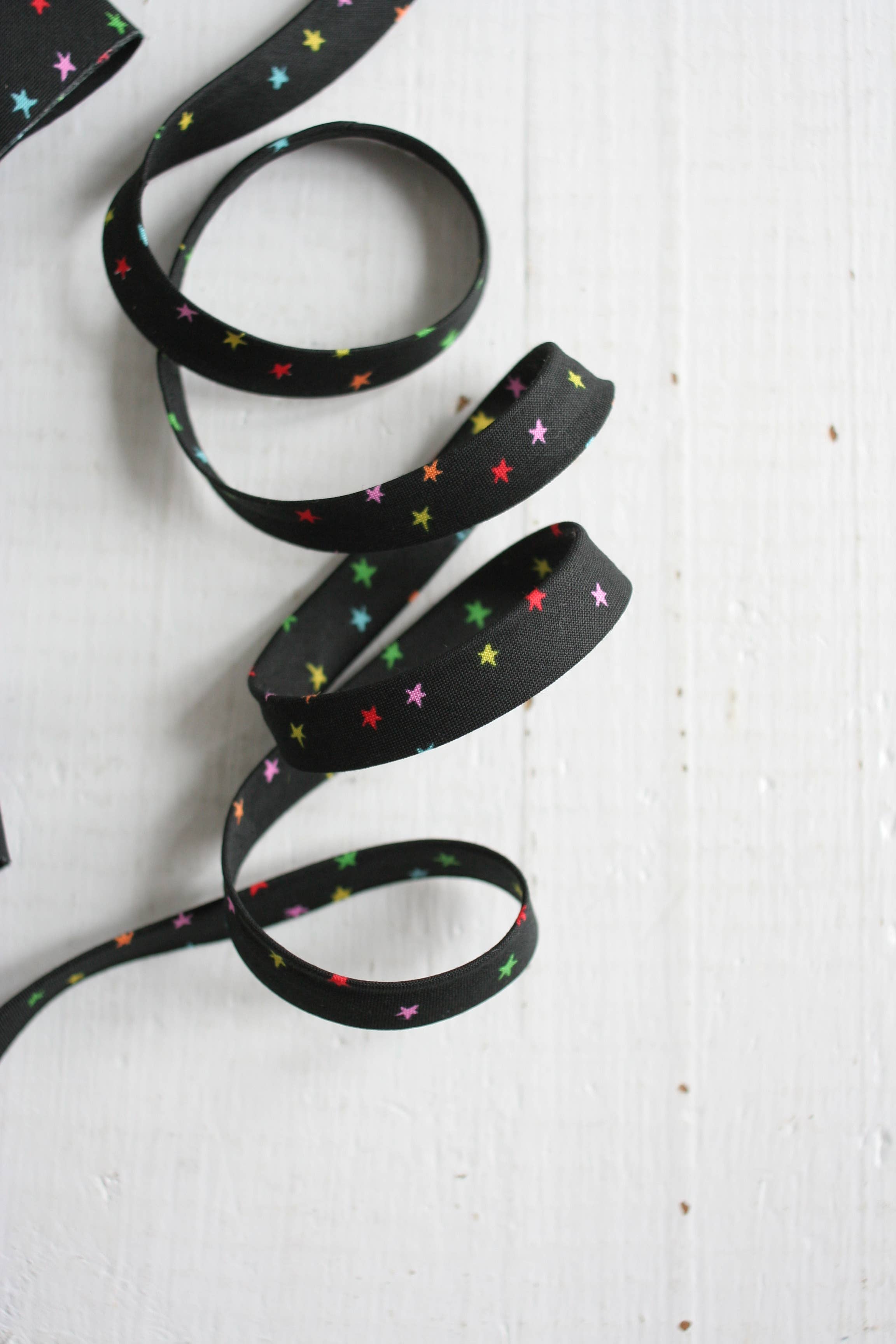 1/2" Double Fold Bias Binding - Starry (by the yard)