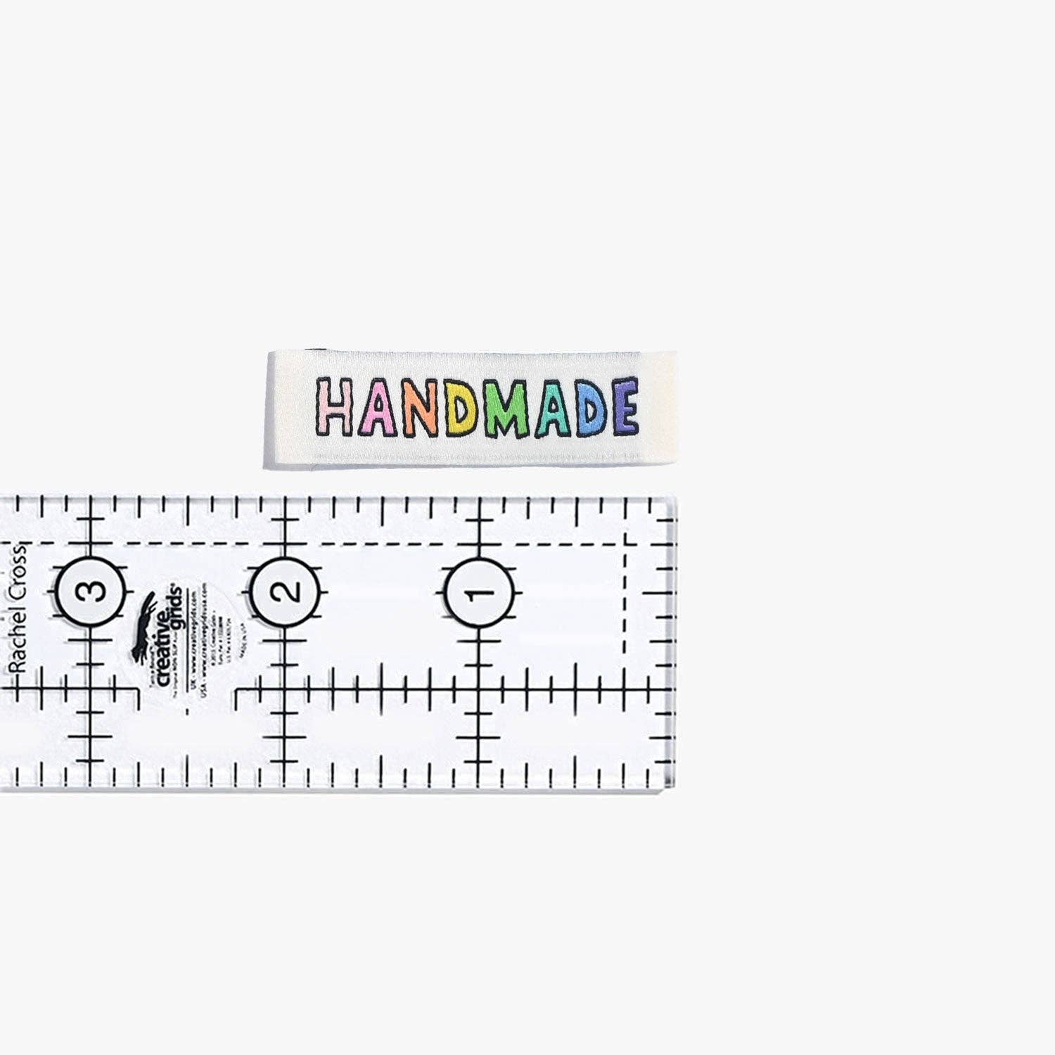 Handmade Rainbow Woven Labels