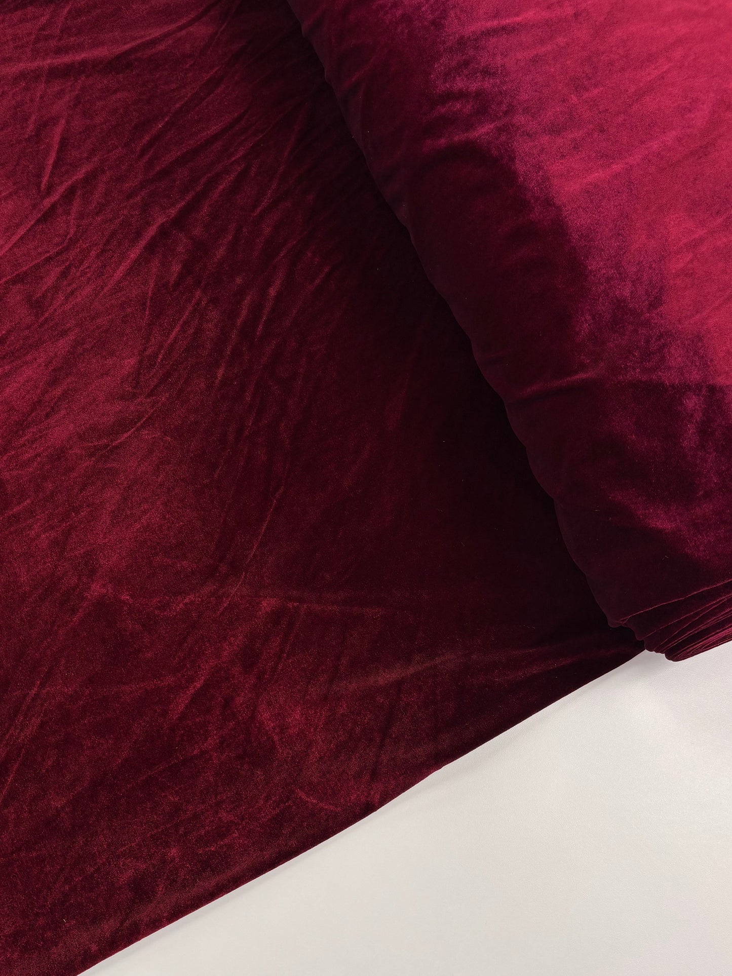 Deadstock Stretch Velvet - Crimson