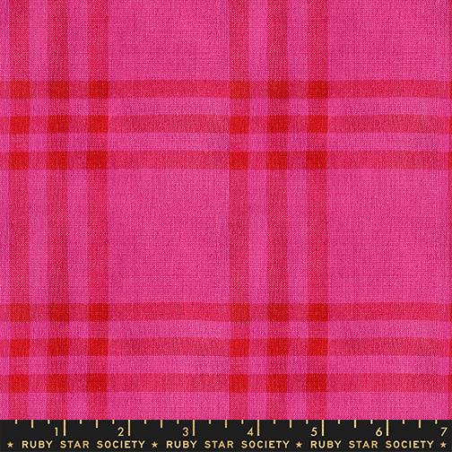 Warp & Weft Mystic Fable - Horizon Plaid in Vivid Pink