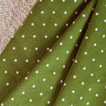 Polka Dot Fine Wale Corduroy - Matcha Leaf