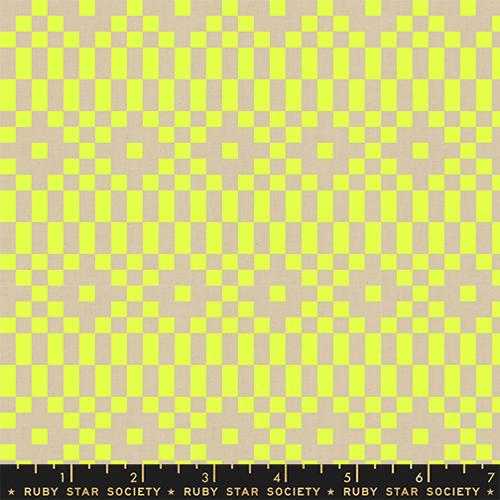 Lofi Linens - Bitmapped in Neon Yellow