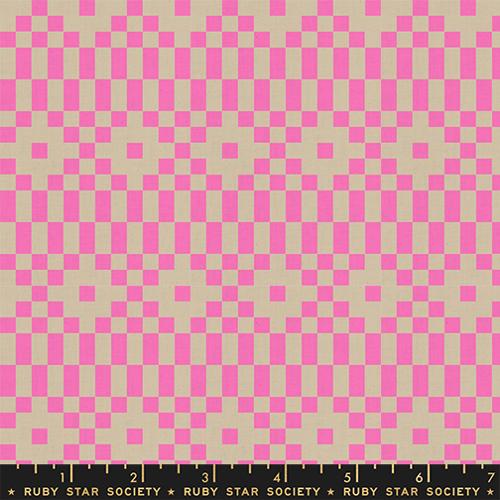 Lofi Linens - Bitmapped in Neon Pink