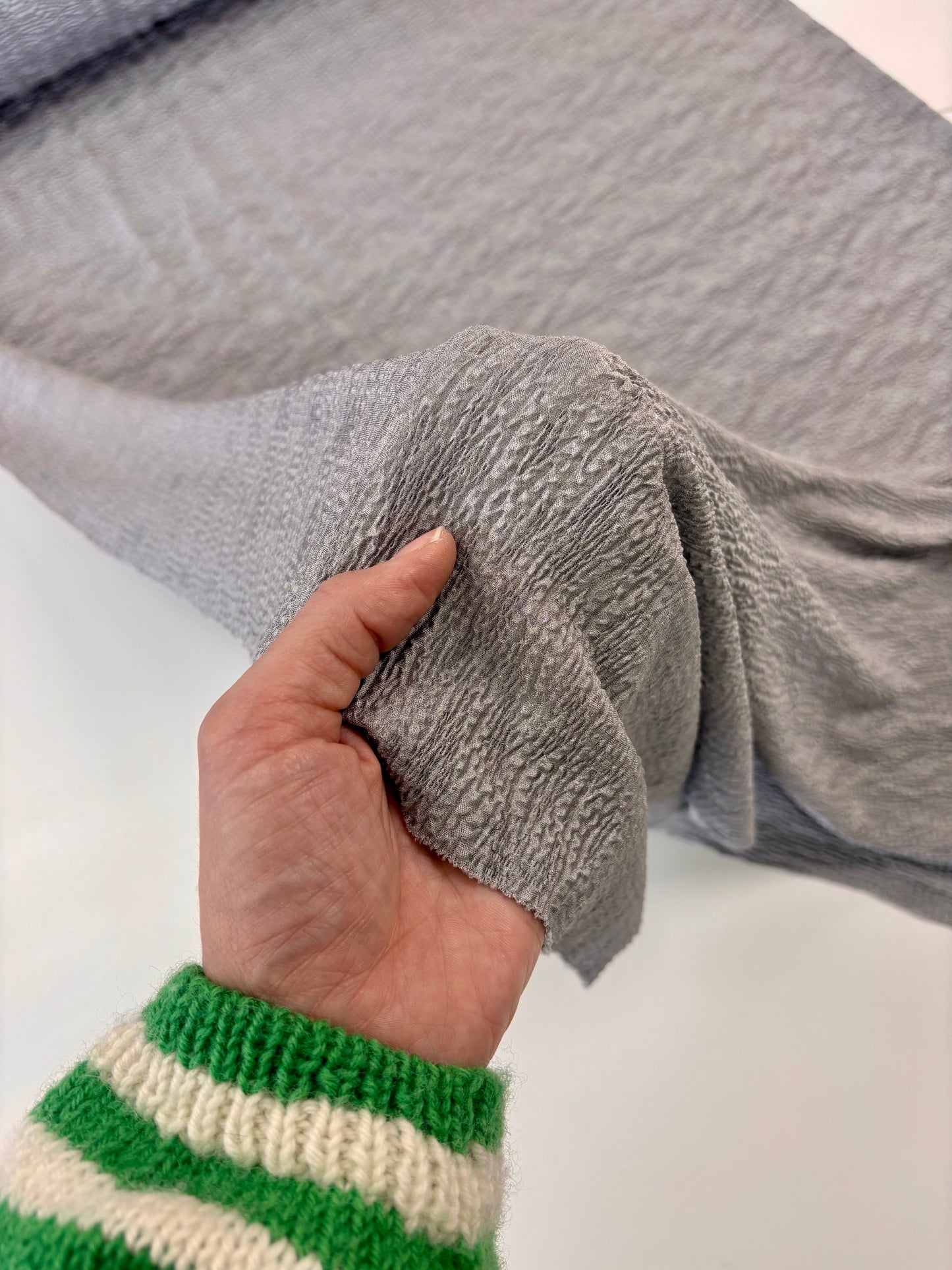 Deadstock Silver Plissé