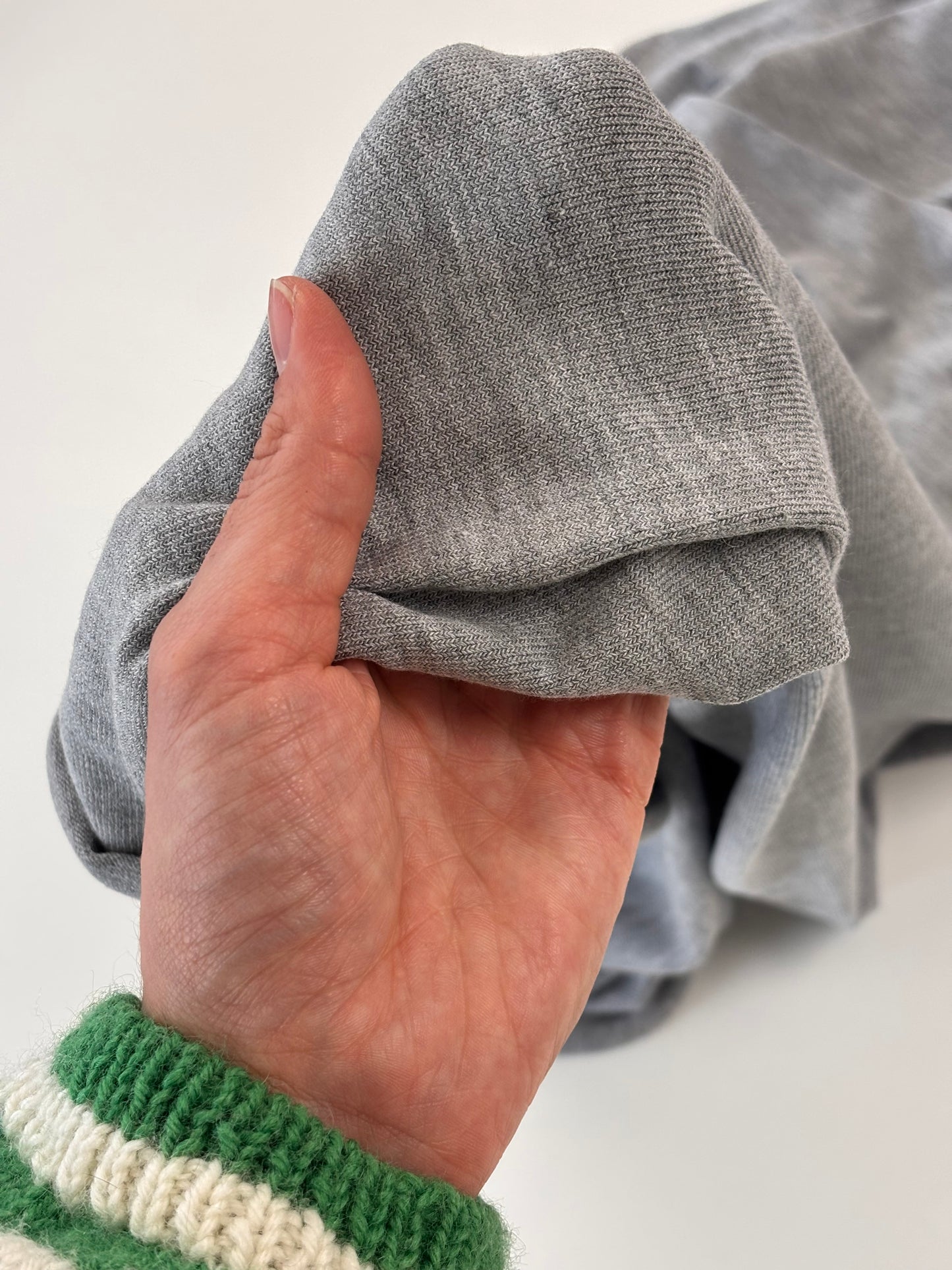 Deadstock Hacci Sweater Knit - Heather Grey