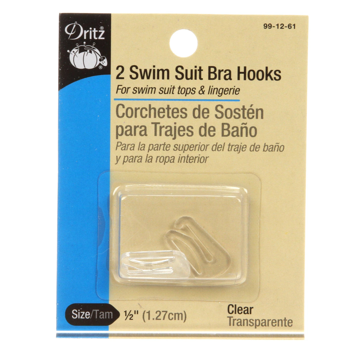 Swimsuit Bra Hooks - Clear