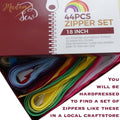 Box of 44 Zippers (18") - 22 Colors