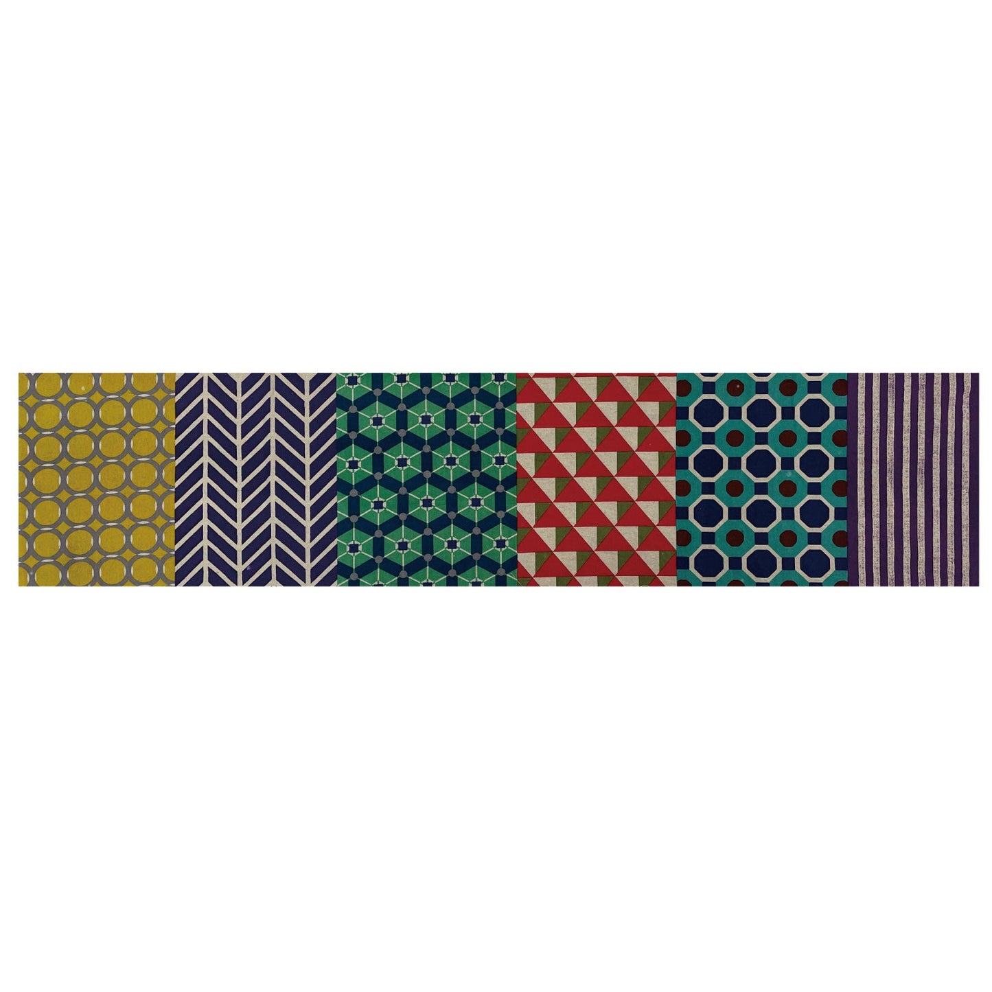 Kokka - Echino Geometric Panels Canvas (Red)