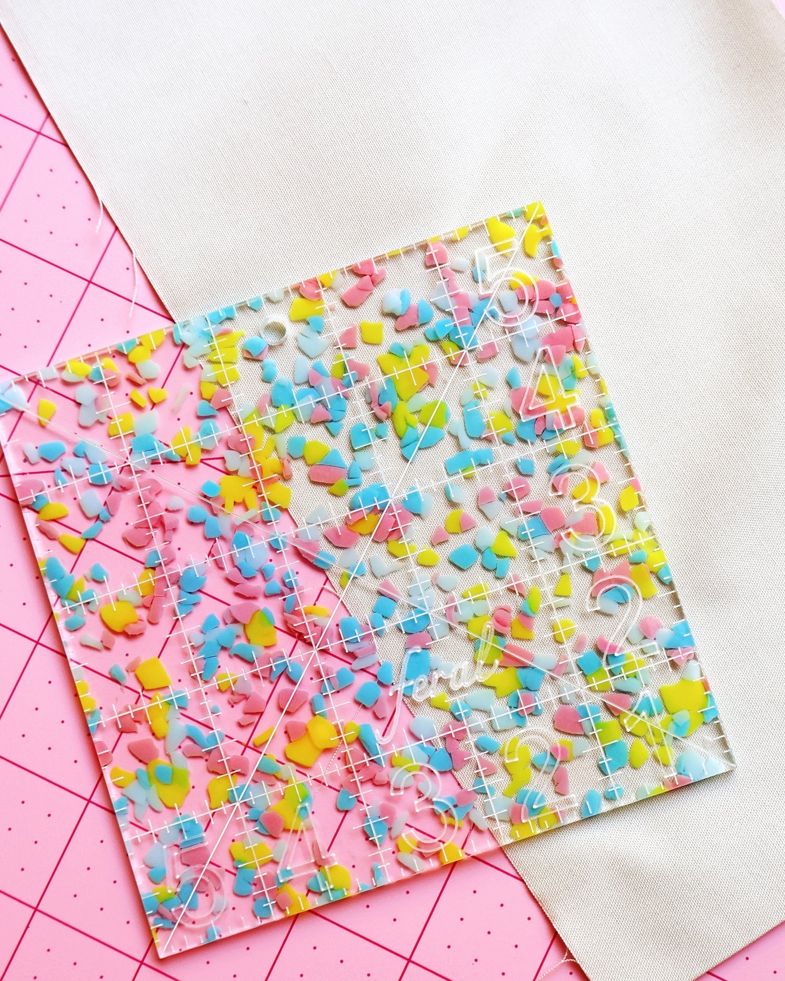 Confetti Charm Square Ruler (5x5")