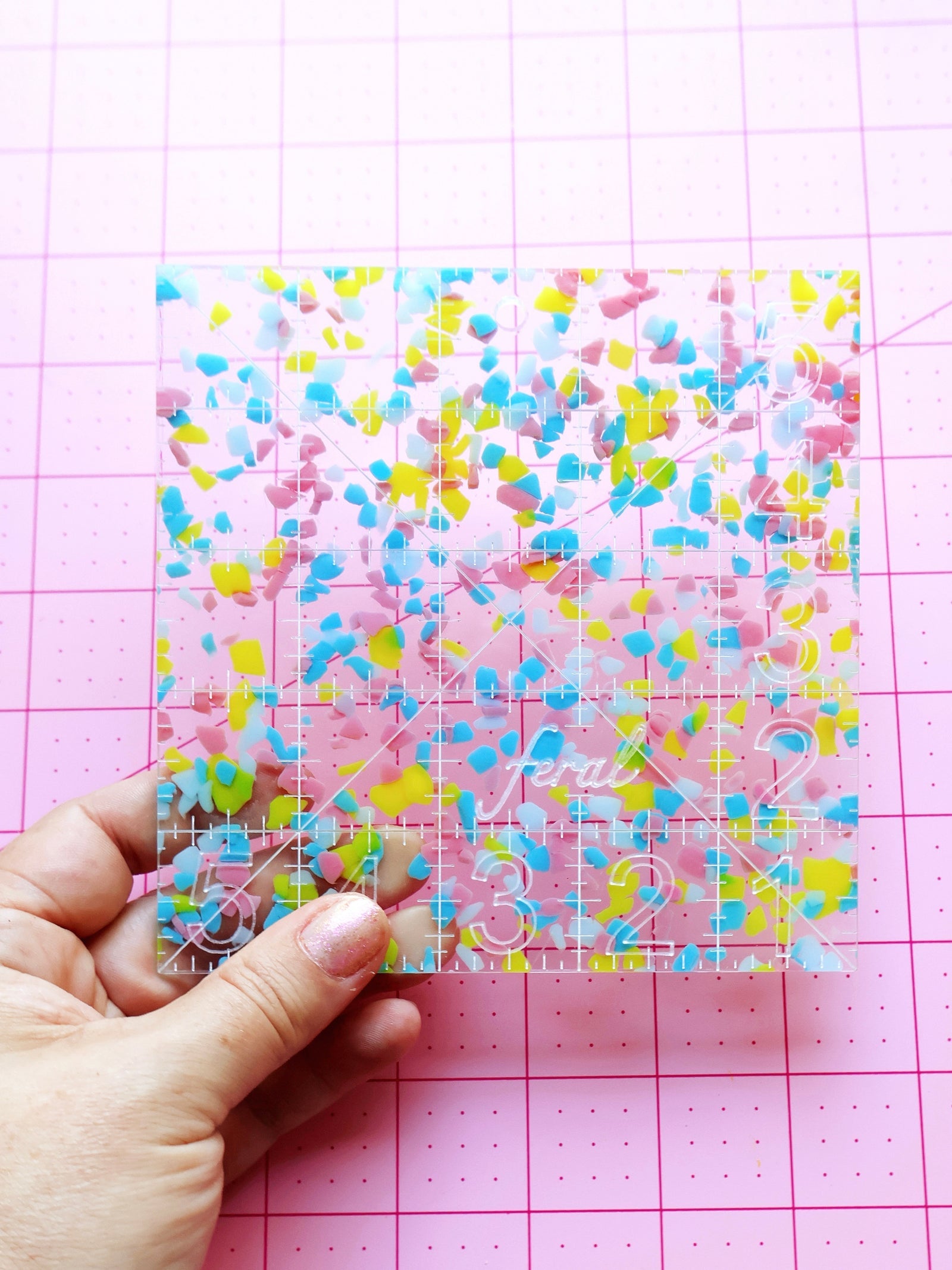 Confetti Charm Square Ruler (5x5")
