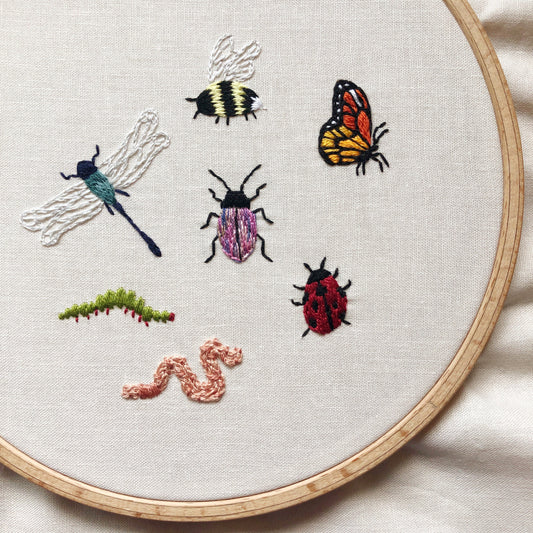 Stick and Stitch Embroidery Patterns - Bugs