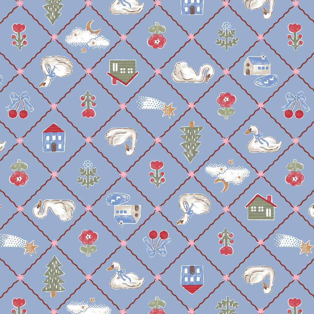 Cozy Swans - Blue