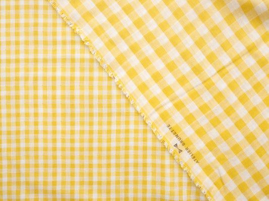 Oeko-Tex Certified Lemon Gingham Double Gauze
