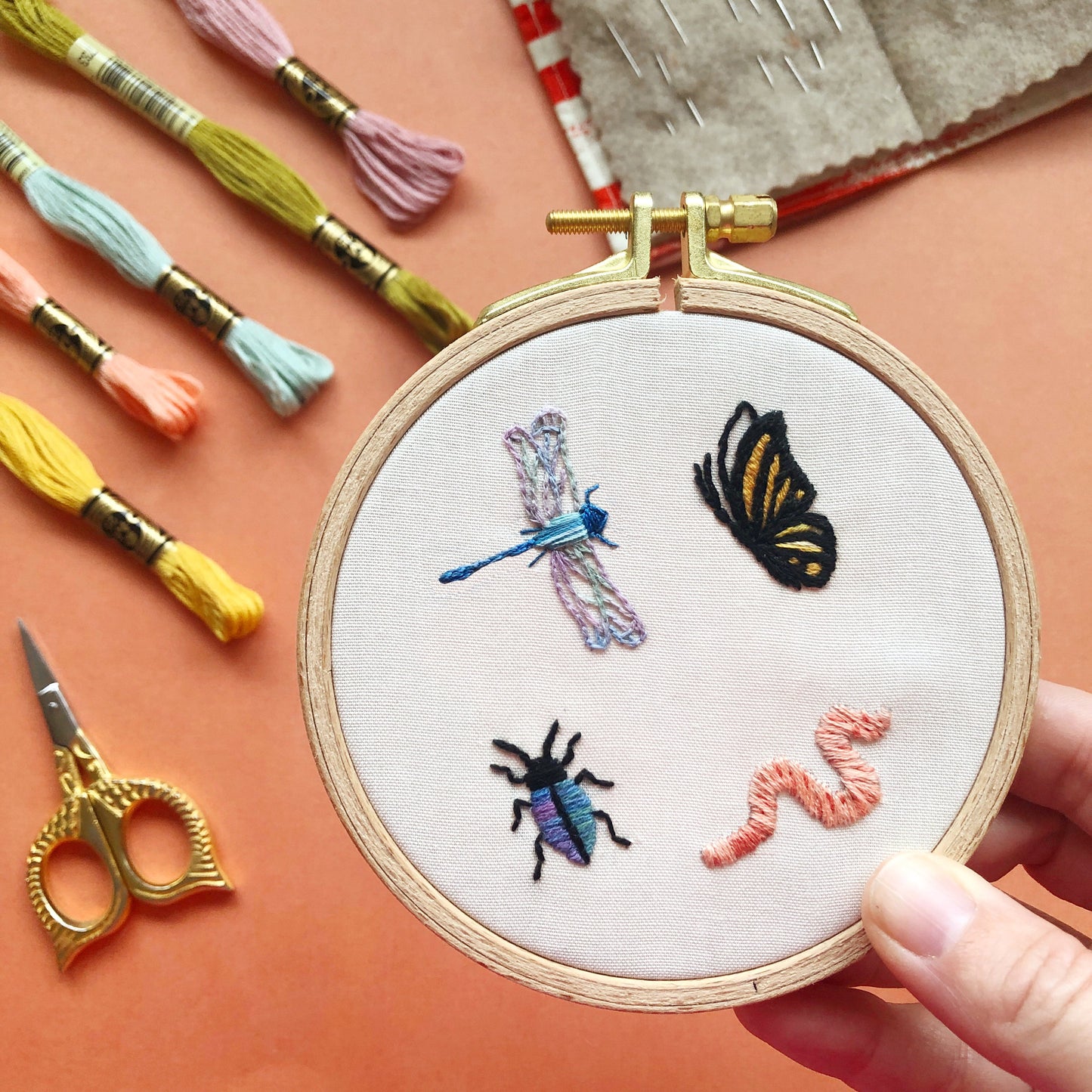 Stick and Stitch Embroidery Patterns - Bugs