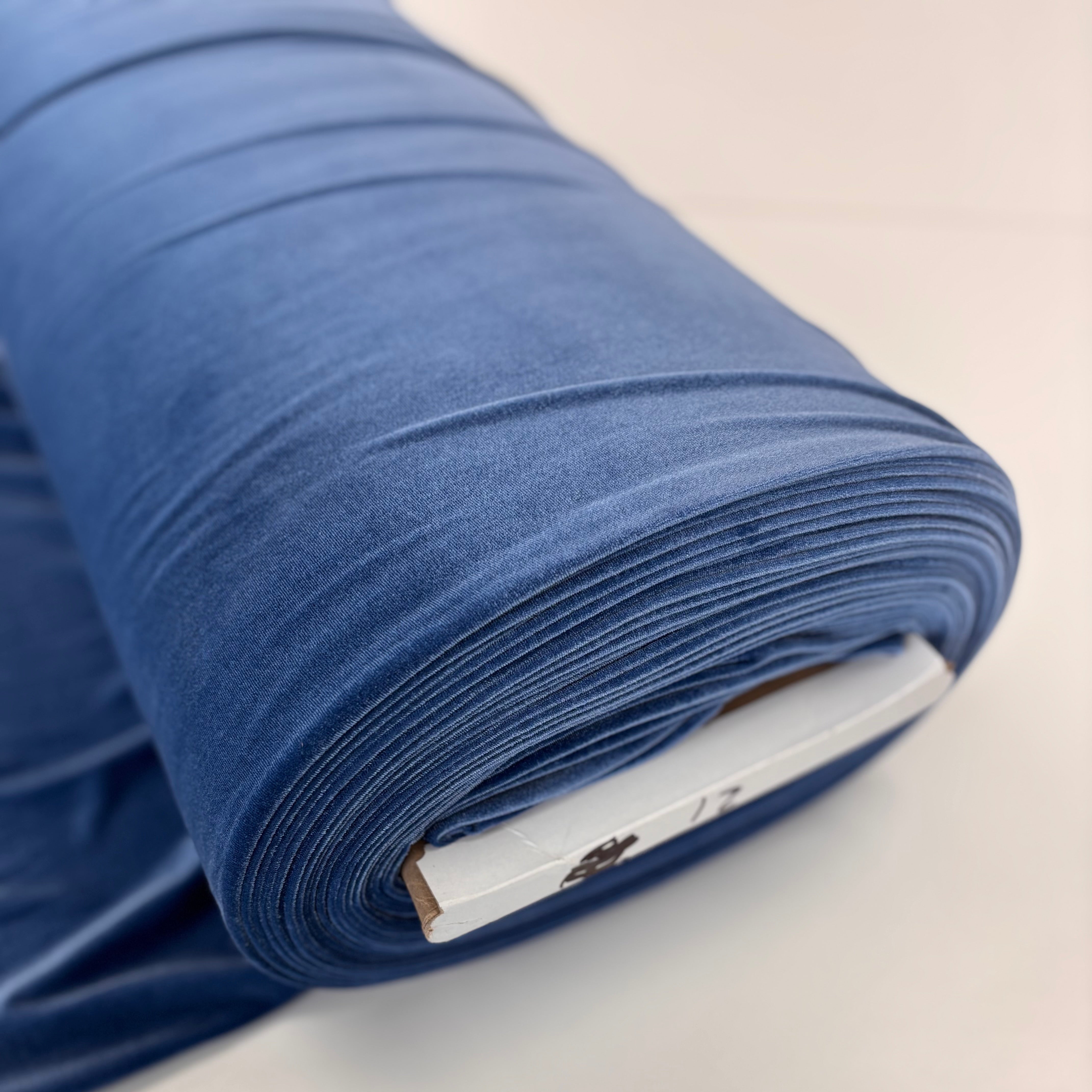 Deadstock Stretch Velvet - Grey Blue