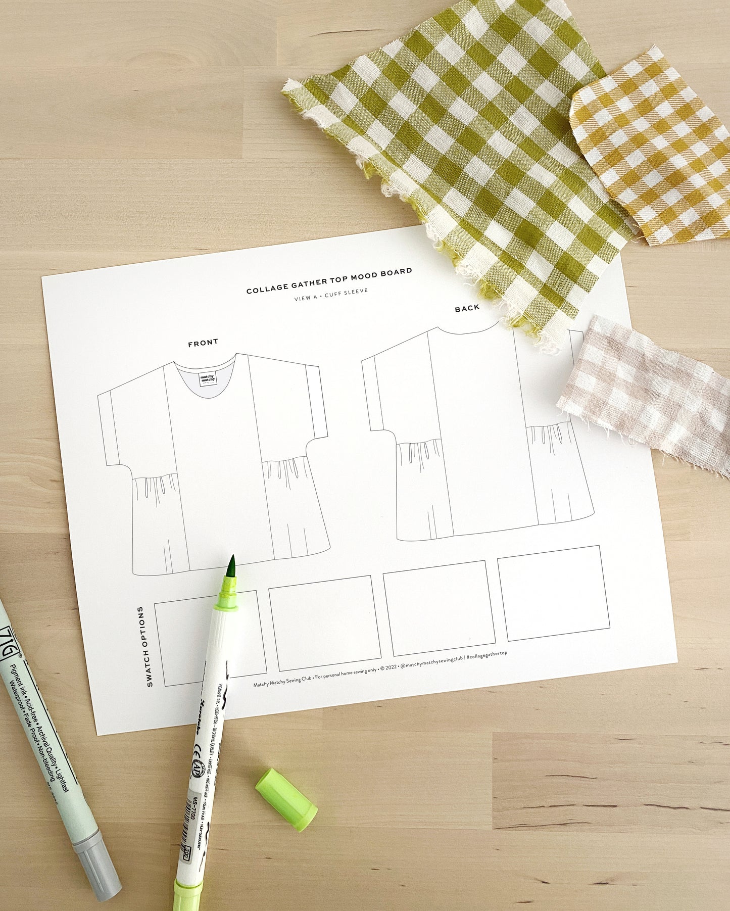 Matchy Matchy Sewing Club Collage Gather Top - PDF Pattern