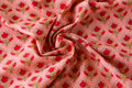 Indian Block Print - Peachy Pink Flowers