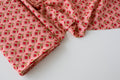 Indian Block Print - Peachy Pink Flowers