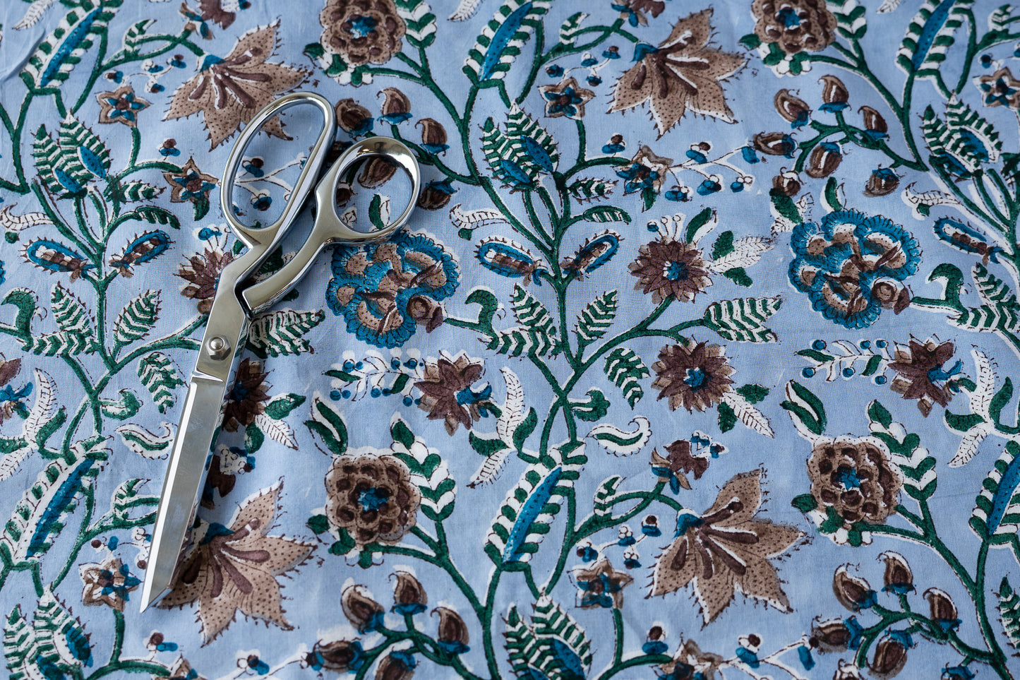Indian Block Print - Moody Blue