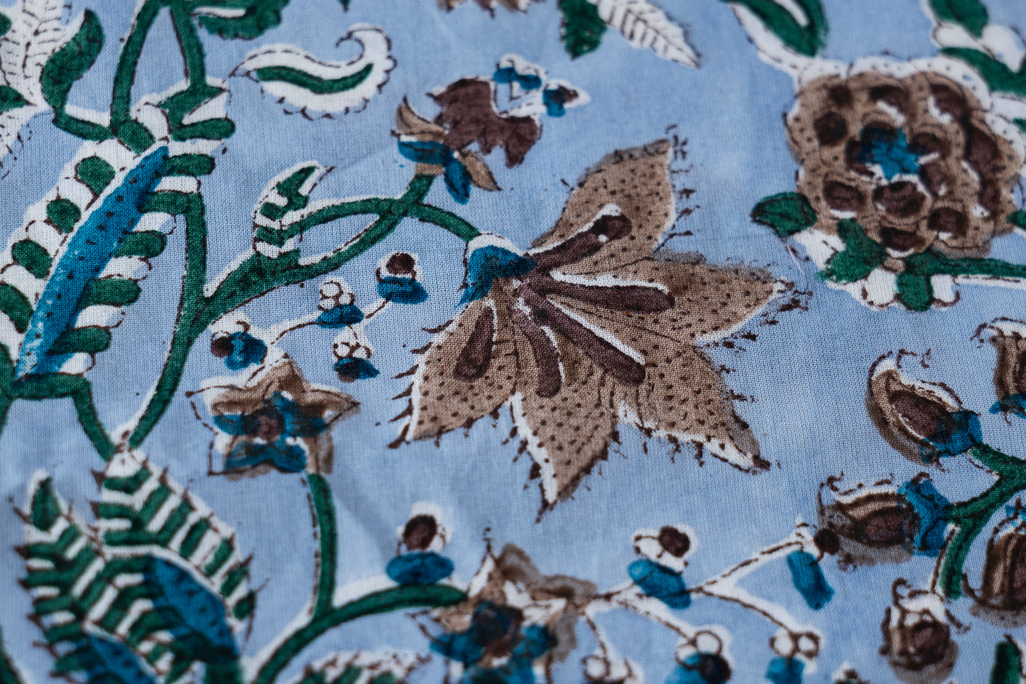 Indian Block Print - Moody Blue
