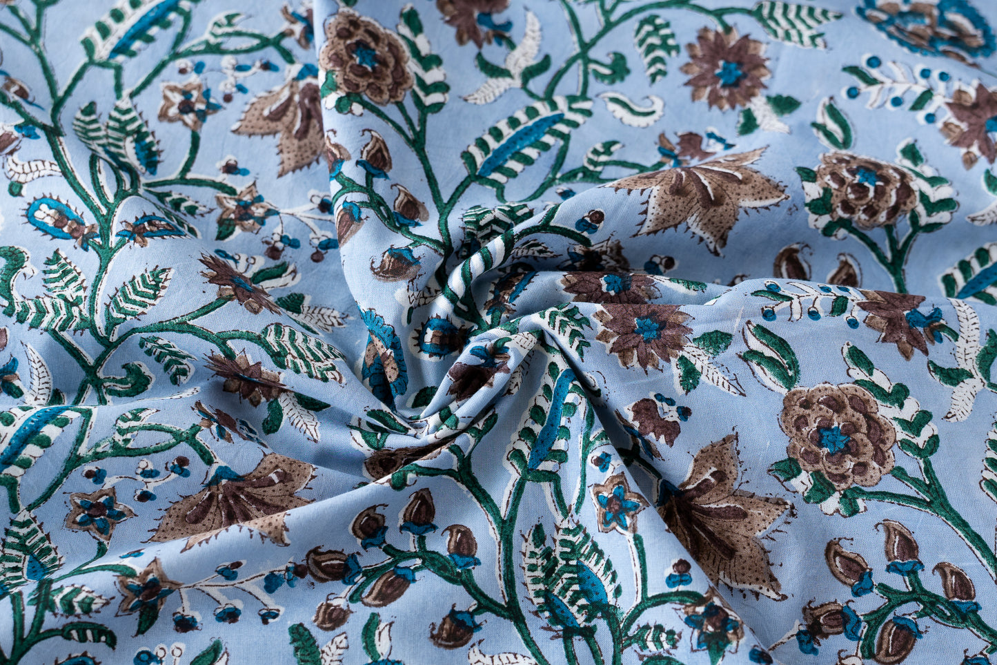 Indian Block Print - Moody Blue