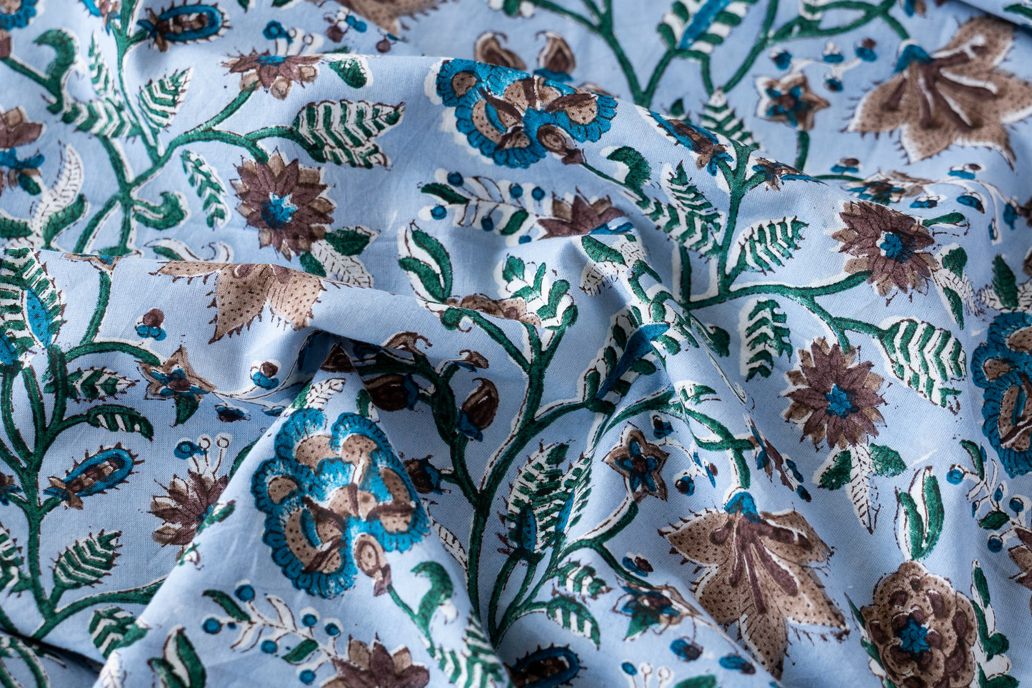 Indian Block Print - Moody Blue