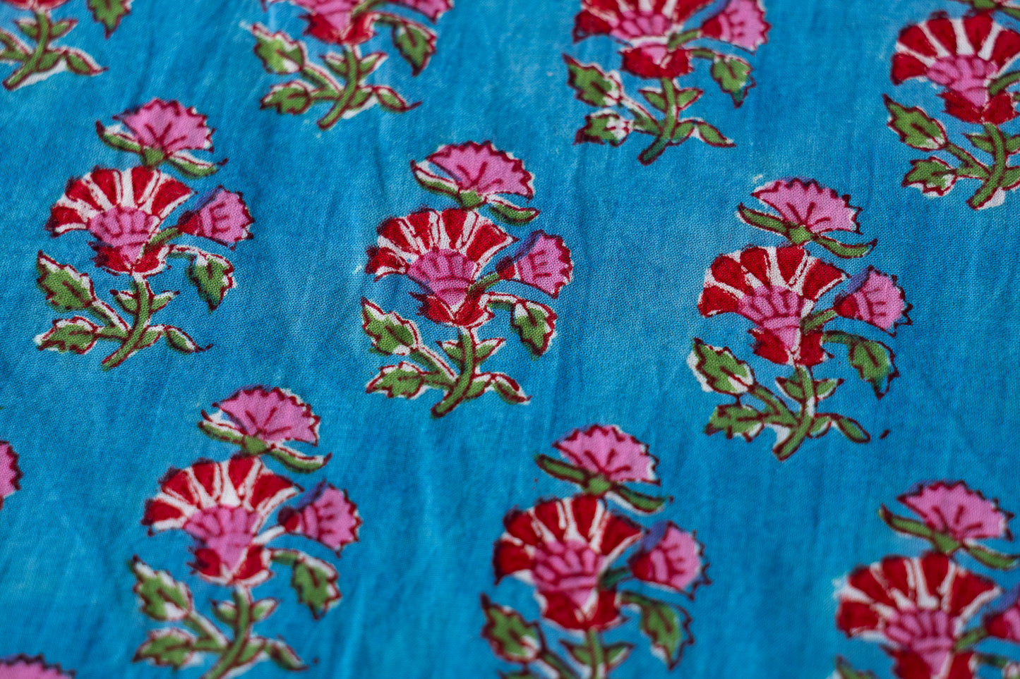 Indian Block Print - Electric Blue