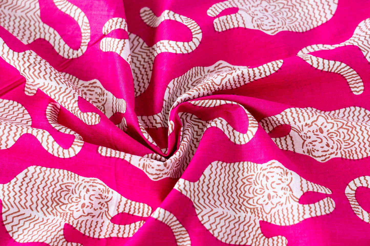 Indian Cotton Screen Print - Tigers