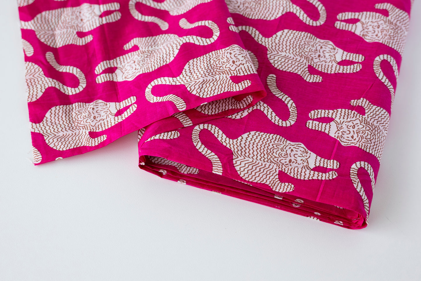 Indian Cotton Screen Print - Tigers