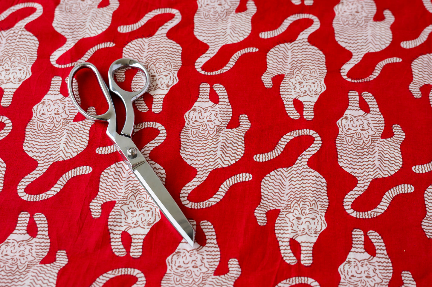 Indian Cotton Screen Print - Tigers
