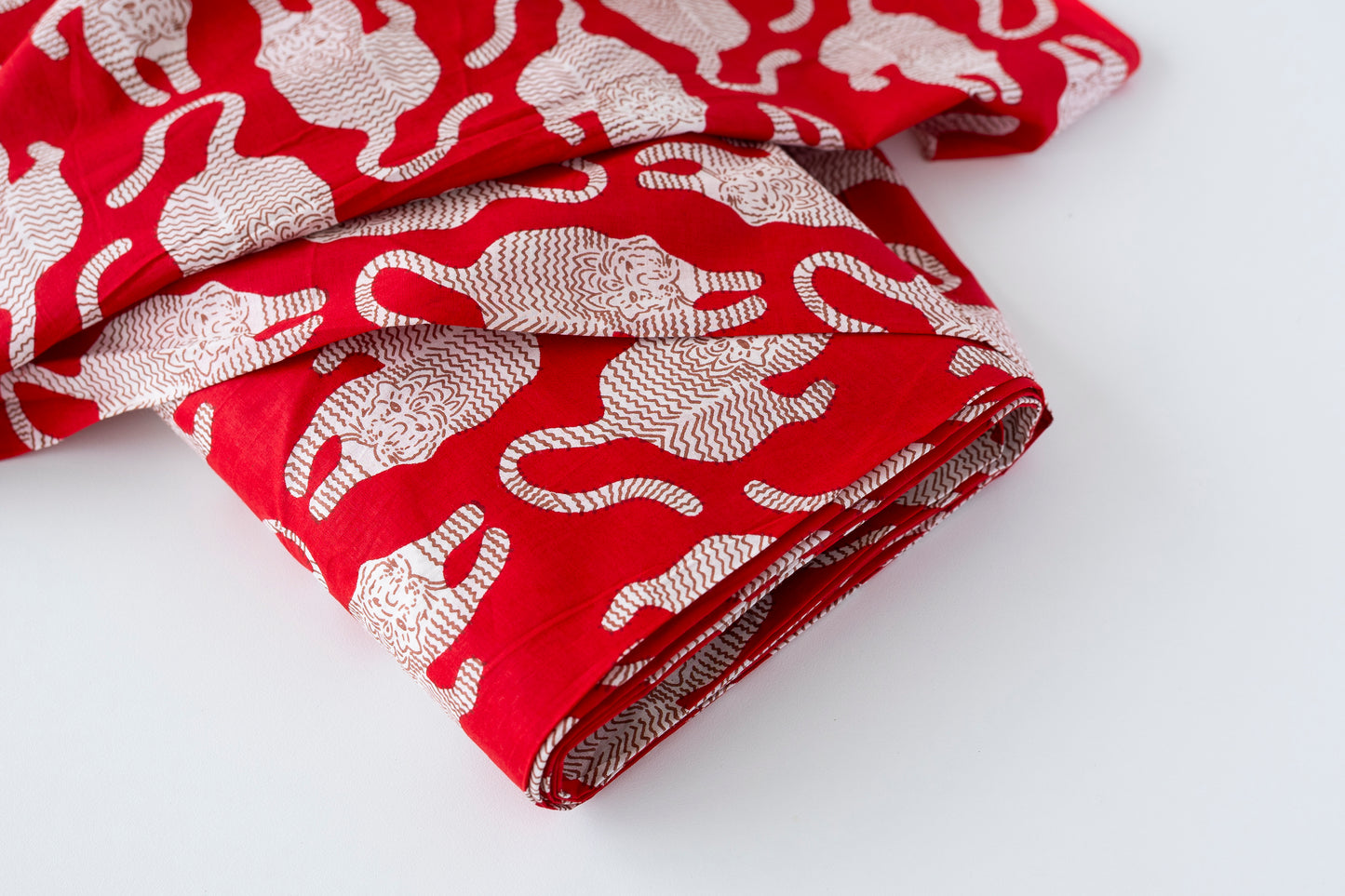 Indian Cotton Screen Print - Tigers
