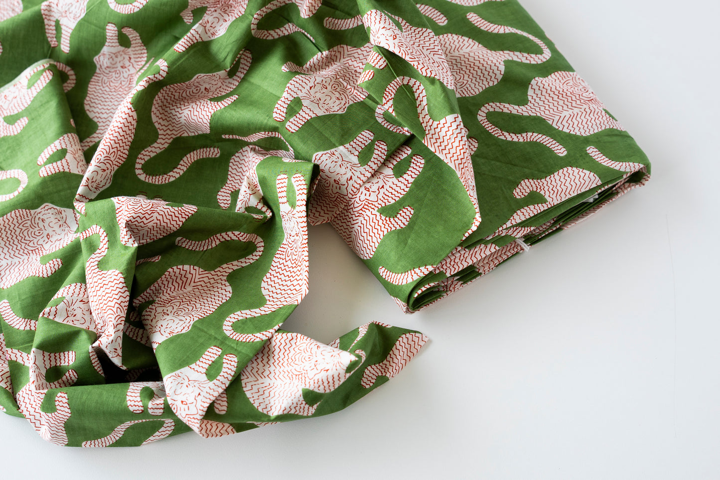 Indian Cotton Screen Print - Tigers