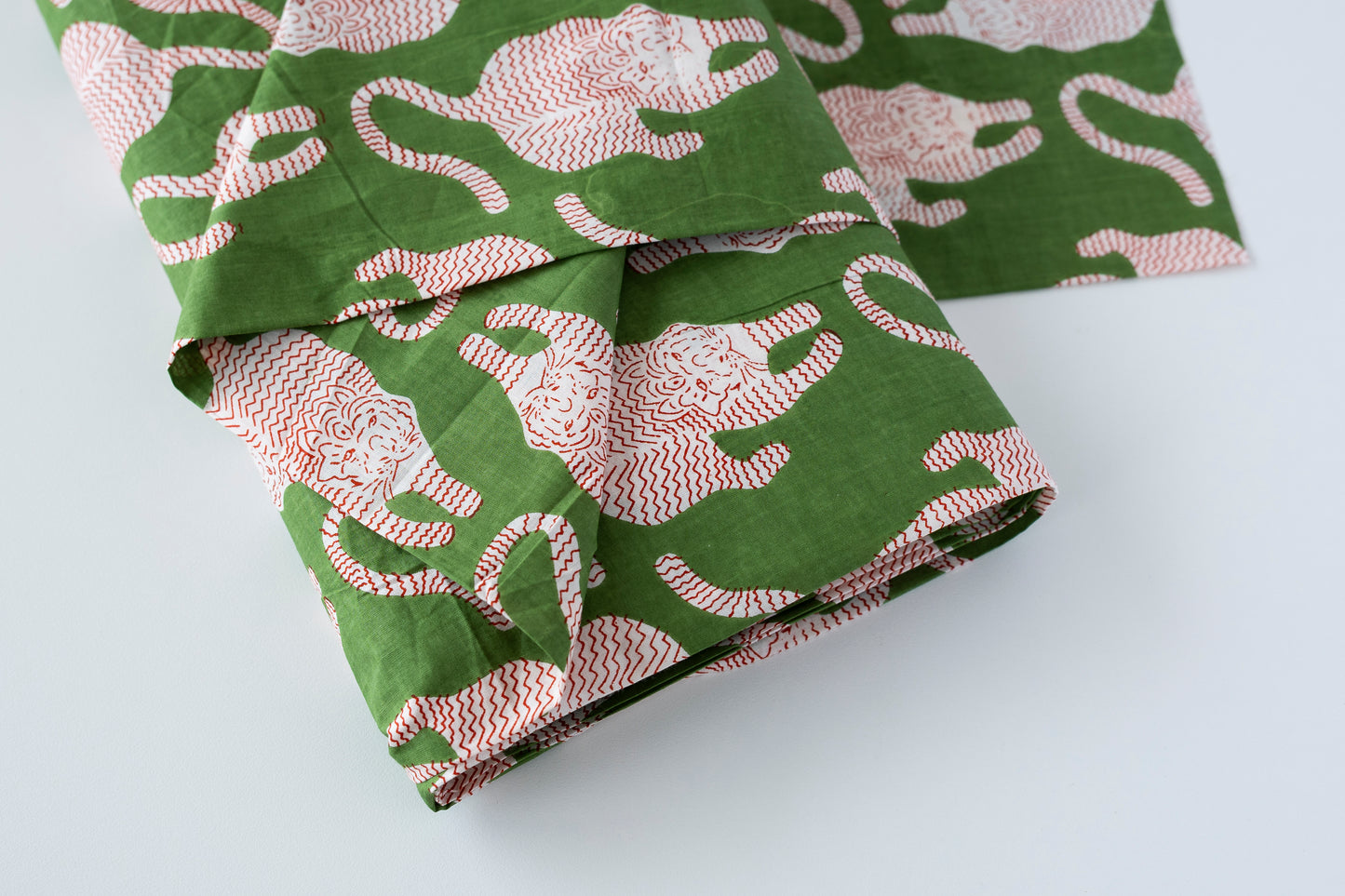Indian Cotton Screen Print - Tigers