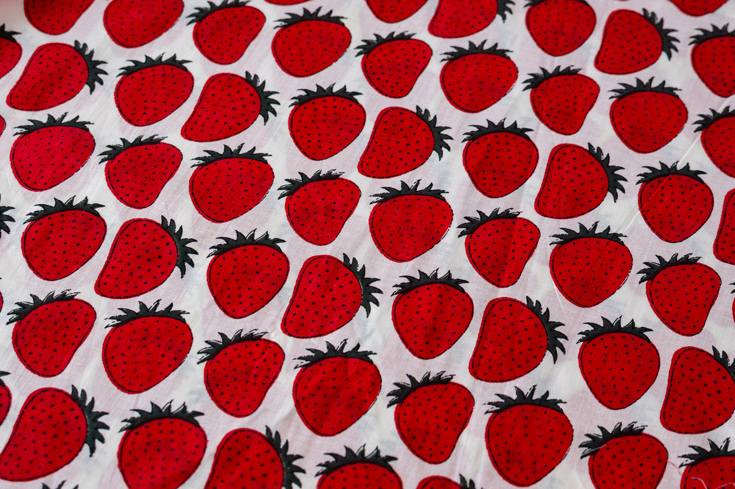 Indian Block Print - Strawberry