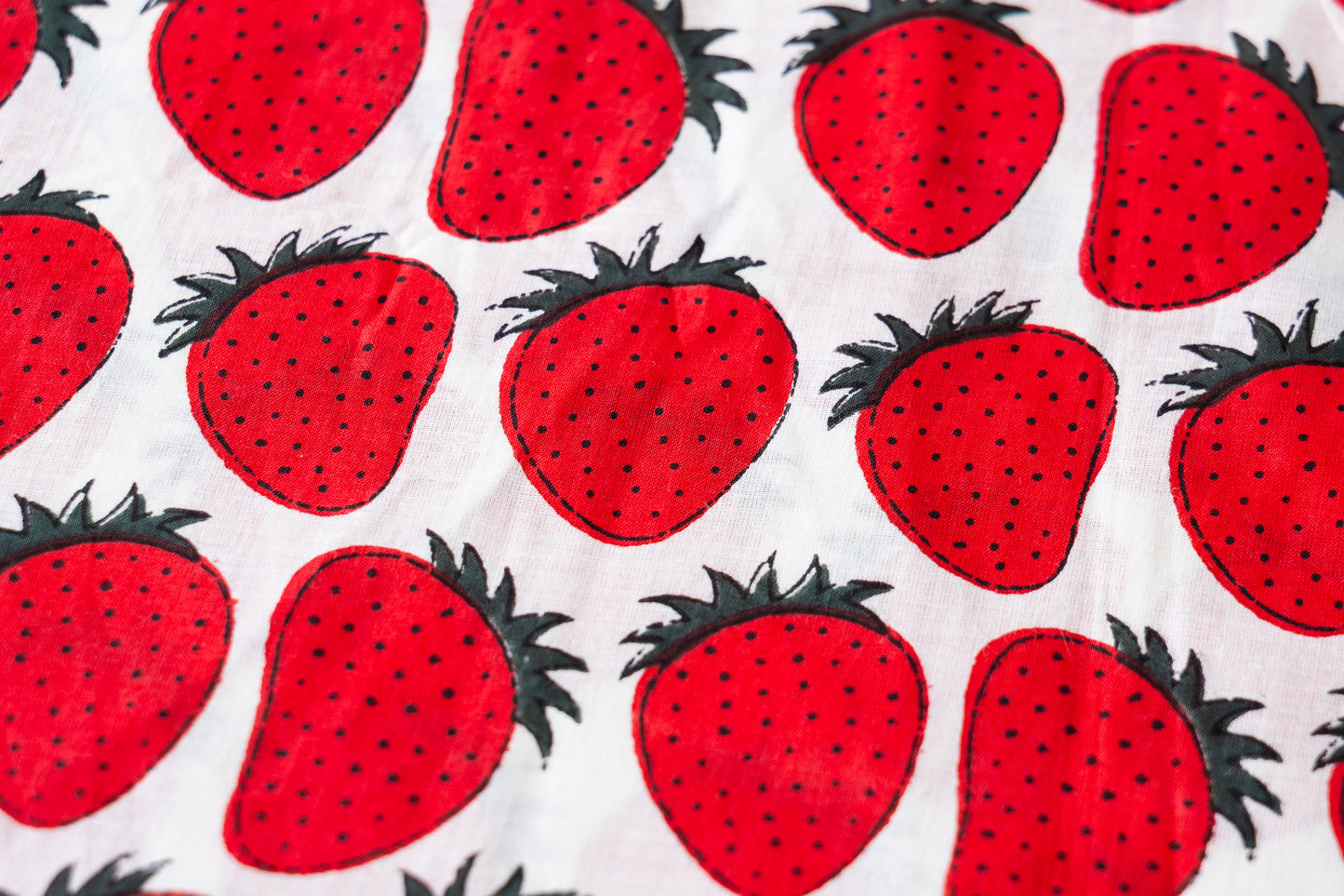 Indian Block Print - Strawberry
