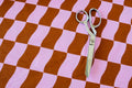 Sweatshirt Fleece - Pink Check (OEKO-TEX Standard 100)