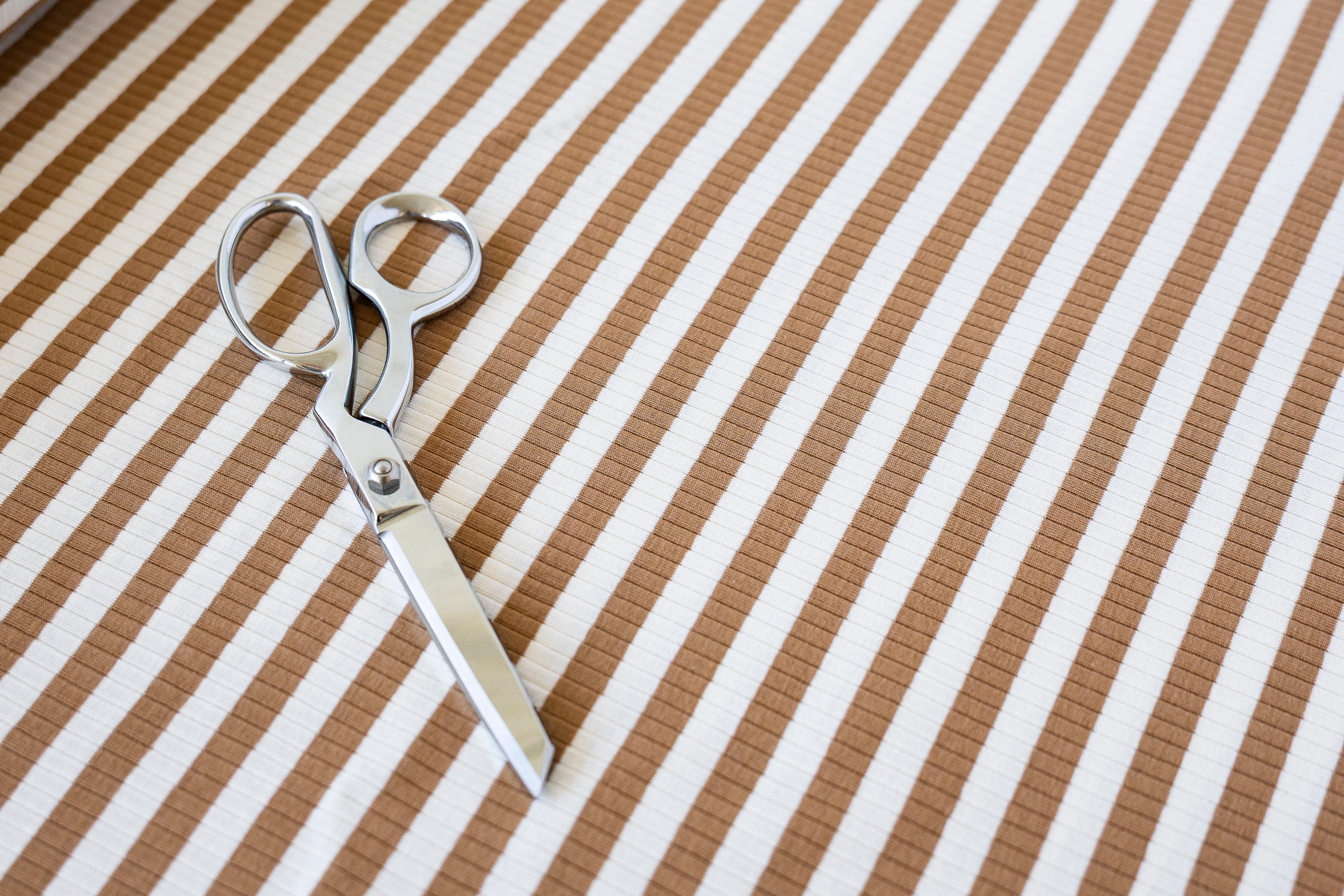 Yarn Dyed Stripe Rib - Cinnamon
