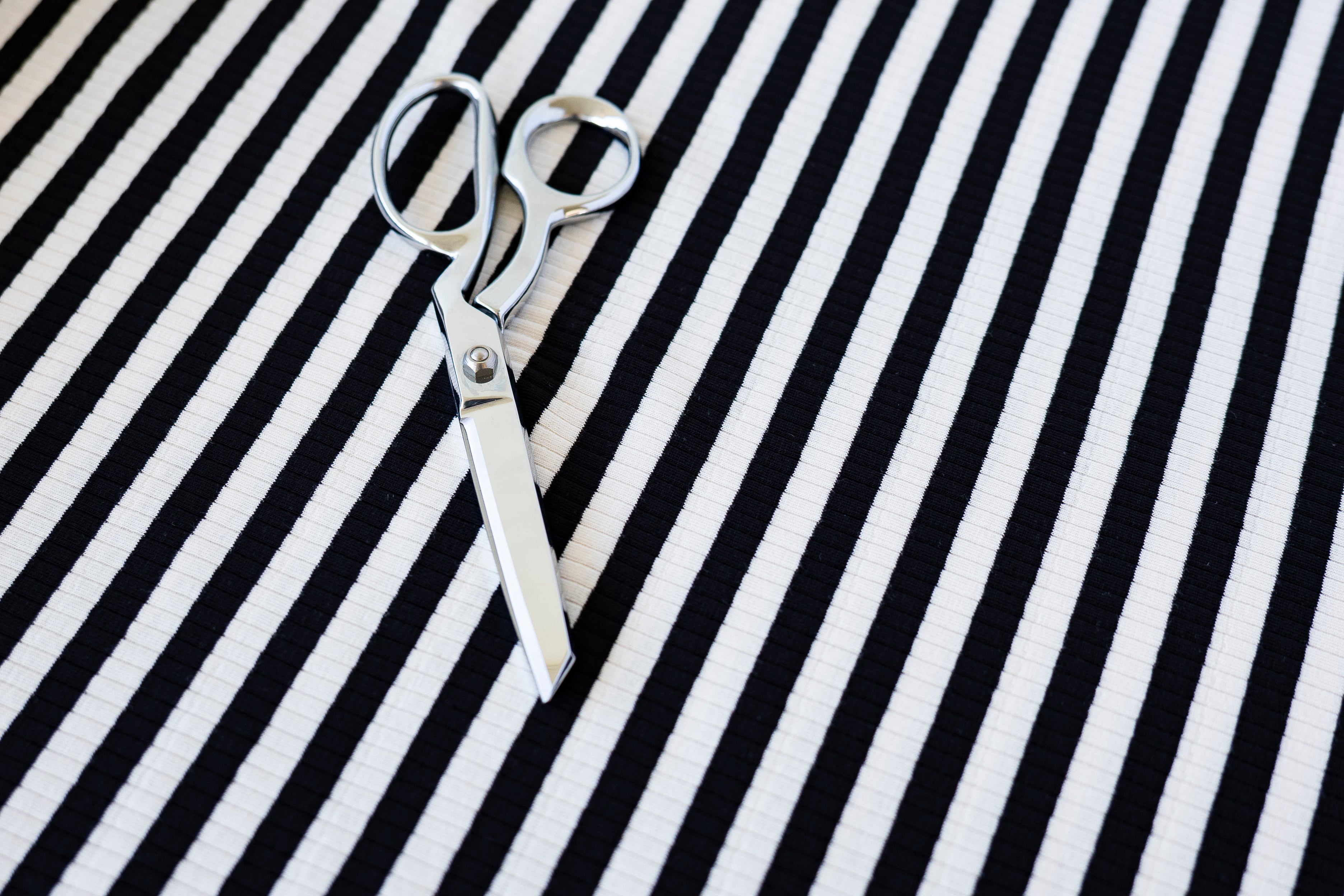 Yarn Dyed Stripe Rib - Black