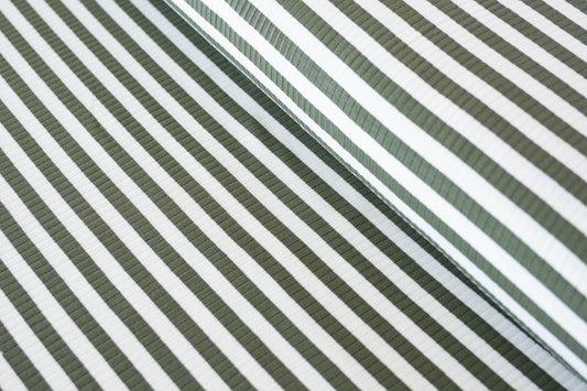 Yarn Dyed Stripe Rib - Pickle