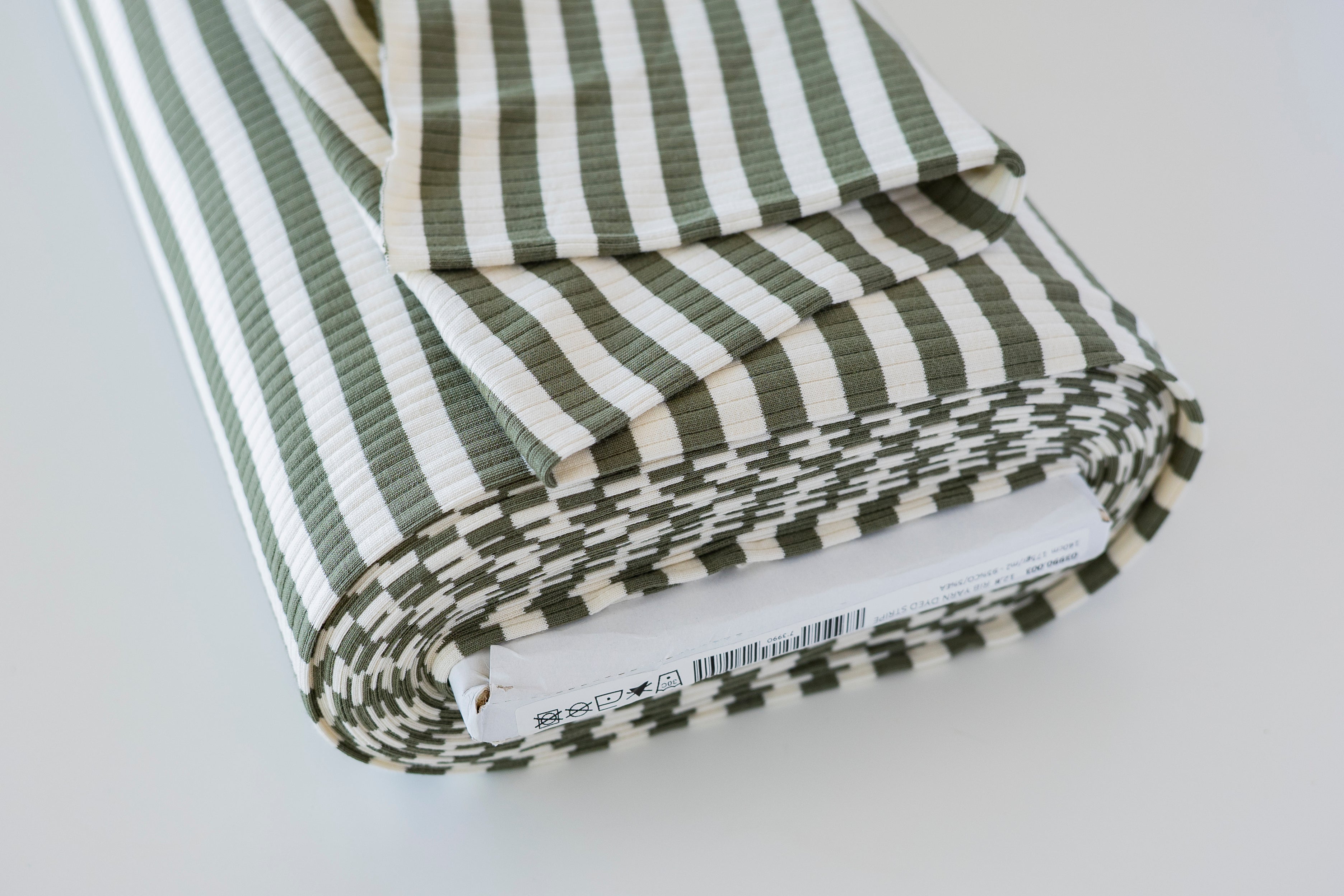 Yarn Dyed Stripe Rib - Pickle